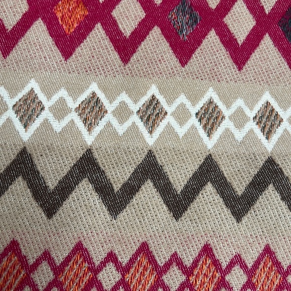 NWT (Unworn) Colorful Geometric Long Scarf 46 x 74” Viscose - Picture 5 of 9